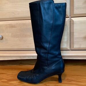 REACTION Kenneth Cole black knee high boots. Genuine leather. Square toe. Sz 10